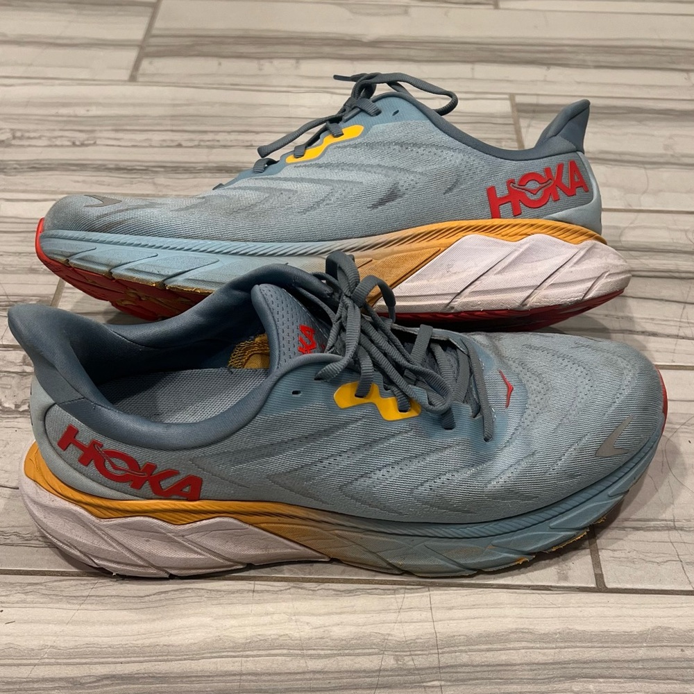 Hoka Sky Blue and Orange Mens size 11